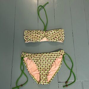 Shoshanna bikini size large apple print